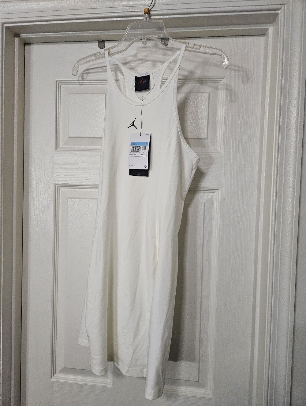 Jordan White Tank Top Dress with Black Jumpman Logo